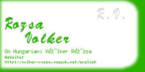 rozsa volker business card